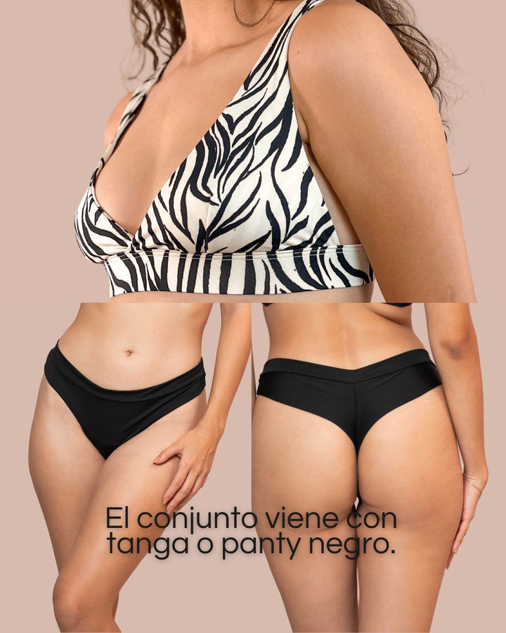 Conjunto Flora Animal print