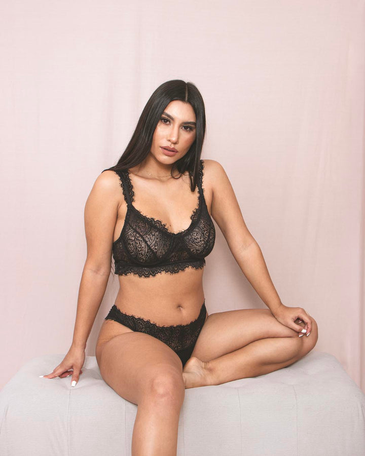 Conjunto lencería sexy negra - Atenea