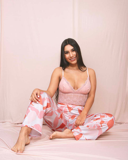 Pijama mujer pantalón largo - rosa